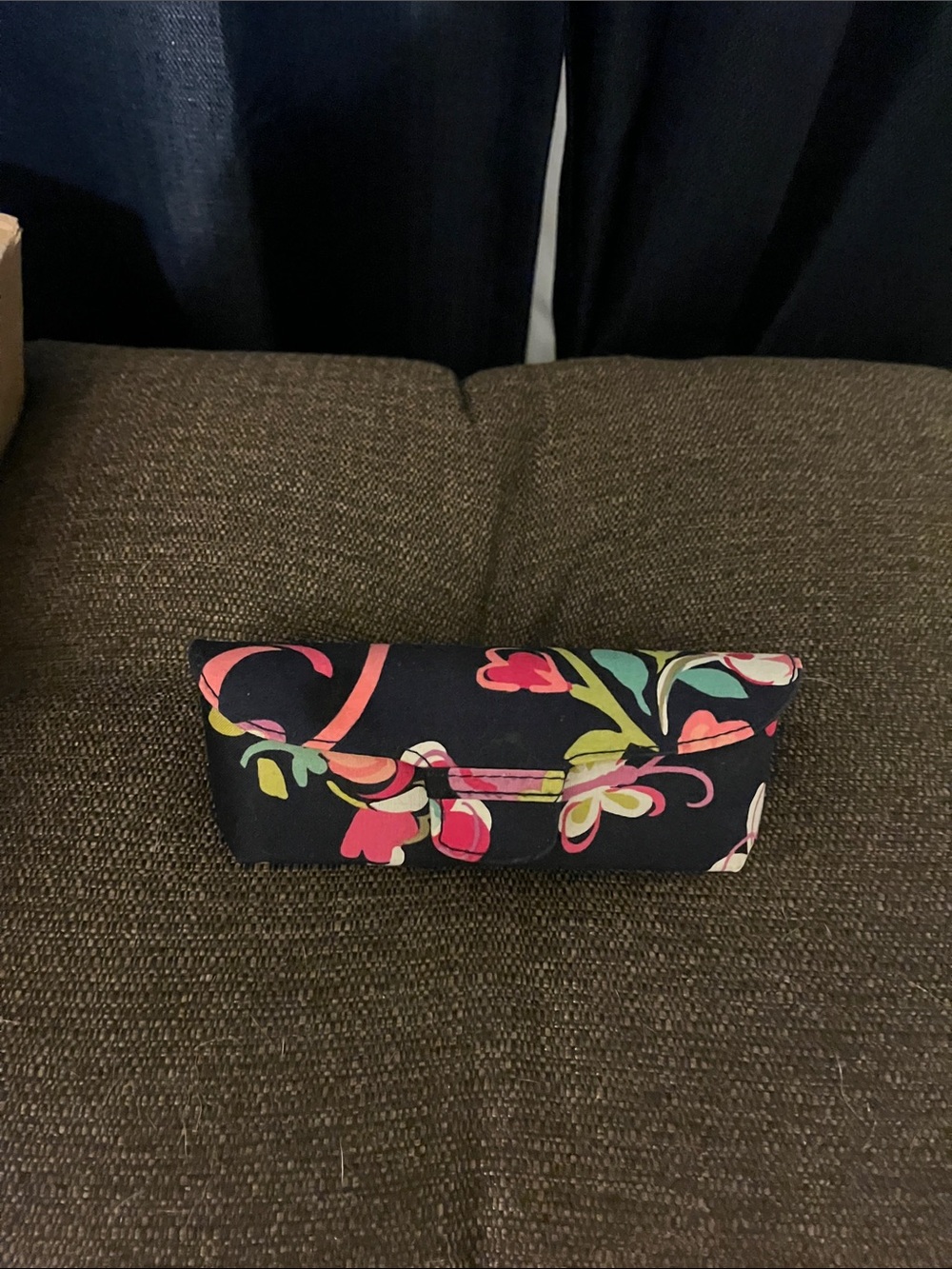 Vera Bradley Eyeglass Case-Navy with Florals